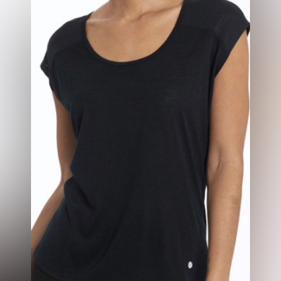 ❤️‍🔥5/20$ BALLY💫 Women’s Black Short Sleeve Total Fitness Active Shirt - Picture 1 of 6